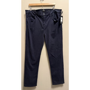 7 for All Mankind 40x33 Slimmy 5 Pocket Navy Blue Stretch Denim Mens Jeans NWT